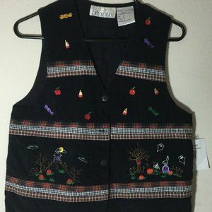 Halloween Ghosts Candy Corn Treats Cemetary Vest